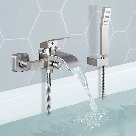 Brushed Nickel Wall Mount Bathtub Fauce